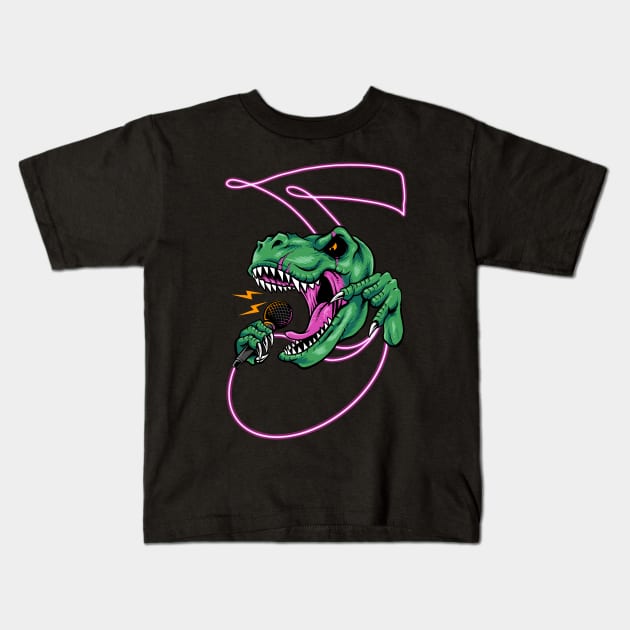 sound trex Kids T-Shirt by spoilerinc